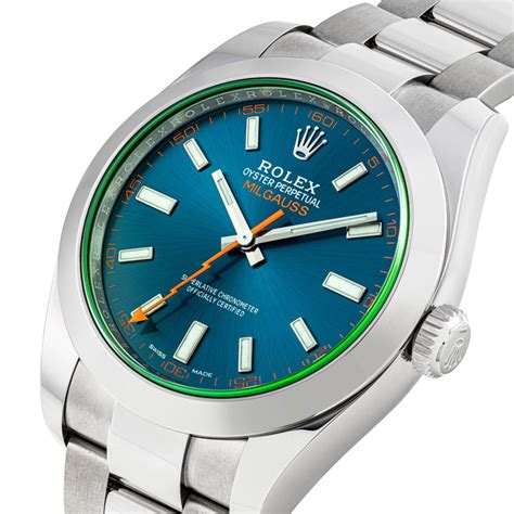 rolex milgauss black or blue|rolex milgauss price.